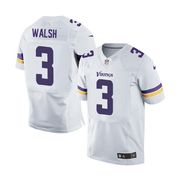 [Elite] Walsh Minnesota Football Team Jersey -Minnesota #3 Blair Walsh Jersey (Whitle, 2015 new)