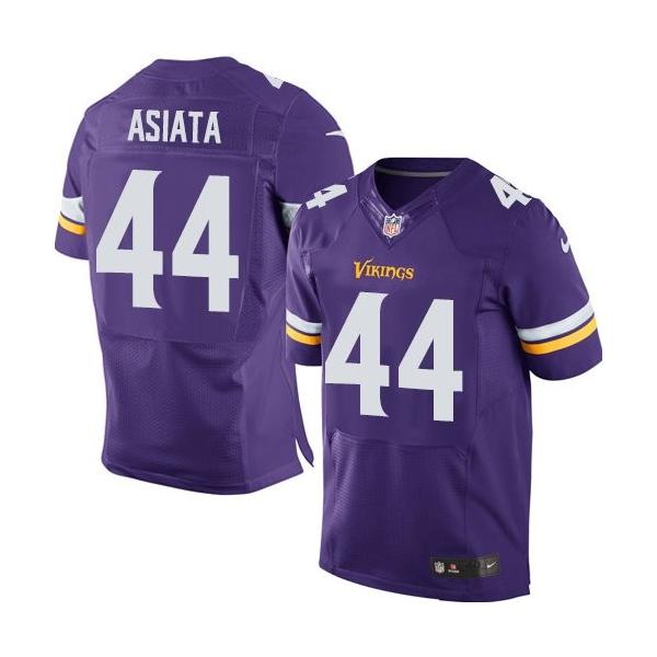 [Elite] Asiata Minnesota Football Team Jersey -Minnesota #44 Matt Asiata Jersey (Purple, 2015 new)