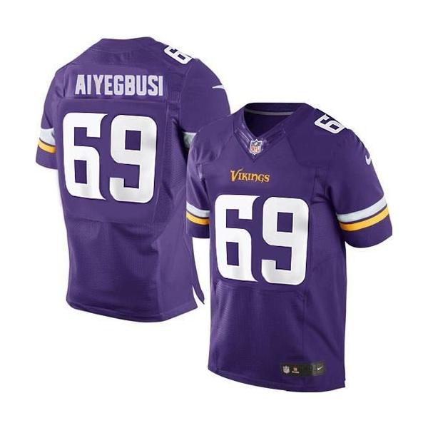 [Elite] Aiyegbusi Minnesota Football Team Jersey -Minnesota #69 Babatunde Aiyegbusi Jersey (Purple)