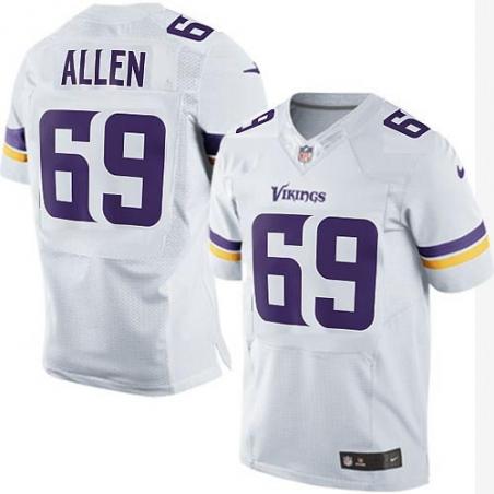 [Elite] Allen Minnesota Football Team Jersey -Minnesota #69 Jared Allen Jersey (White, new)