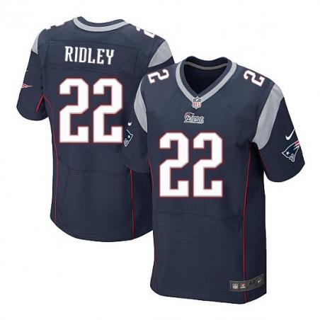 [Elite] Ridley New England Football Team Jersey -New England #22 Stevan Ridley Jersey (Blue)