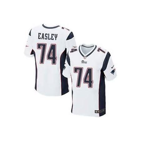 [Elite] Easley New England Football Team Jersey -New England #74 Dominique Easley Jersey (White)