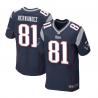 [Elite] Hernandez New England Football Team Jersey -New England #81 Aaron Hernandez Jersey (Blue)