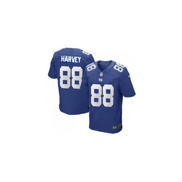 [Elite] Harvey New York Football Team Jersey -New York #88 Travis Harvey Jersey (Blue)