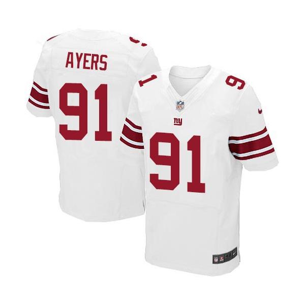 [Elite] Ayers New York Football Team Jersey -New York #91 Robert Ayers Jersey (White)