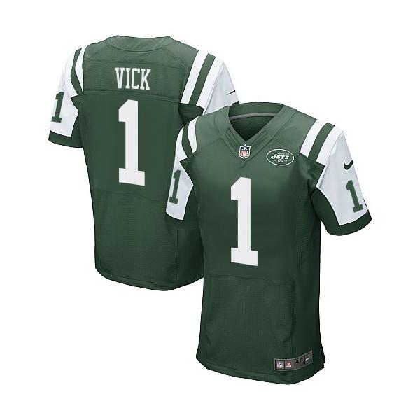 [Elite] Vick New York Football Team Jersey -New York #1 Michael Vick Jersey (Green)