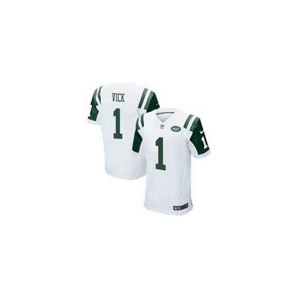 [Elite] Vick New York Football Team Jersey -New York #1 Michael Vick Jersey (White)