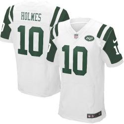 [Elite] Holmes New York Football Team Jersey -New York #10 Santonio Holmes Jersey (White)