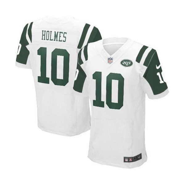 [Elite] Holmes New York Football Team Jersey -New York #10 Santonio Holmes Jersey (White)