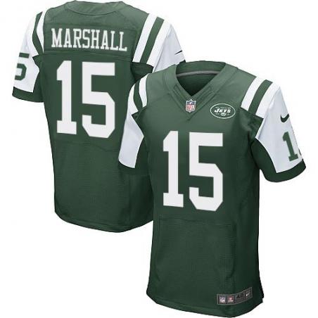 [Elite] Marshall New York Football Team Jersey -New York #15 Brandon Marshall Jersey (Green)