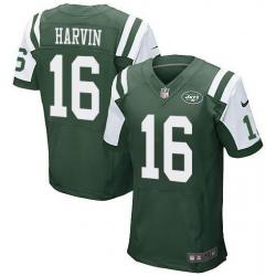 [Elite] Harvin New York Football Team Jersey -New York #16 Percy Harvin Jersey (Green)