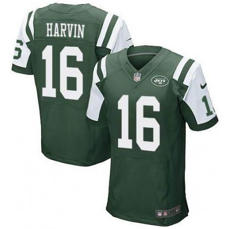 [Elite] Harvin New York Football Team Jersey -New York #16 Percy Harvin Jersey (Green)