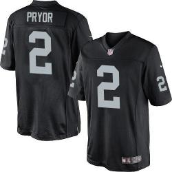 [Elite] Pryor Oakland Football Team Jersey -Oakland #2 Terrelle Pryor Jersey (Black)