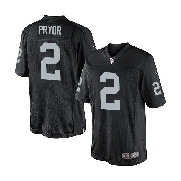 [Elite] Pryor Oakland Football Team Jersey -Oakland #2 Terrelle Pryor Jersey (Black)