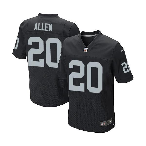 [Elite] Allen Oakland Football Team Jersey -Oakland #20 Nate Allen Jersey (Black)