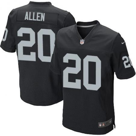 [Elite] Allen Oakland Football Team Jersey -Oakland #20 Nate Allen Jersey (Black)