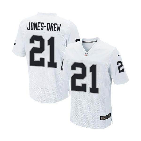 [Elite] Jones-Drew Oakland Football Team Jersey -Oakland #21 Maurice Jones-Drew Jersey (White)