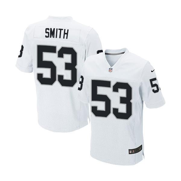 [Elite] Smith Oakland Football Team Jersey -Oakland #53 Malcolm Smith Jersey (White)