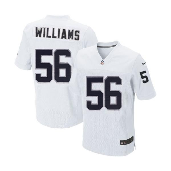 [Elite] Williams Oakland Football Team Jersey -Oakland #56 Chase Williams Jersey (White)