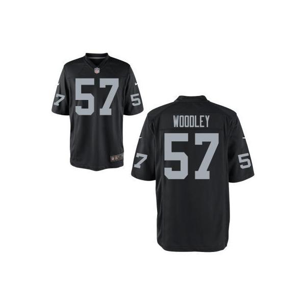 [Elite] Woodley Oakland Football Team Jersey -Oakland #57 LaMarr Woodley Jersey (Black)