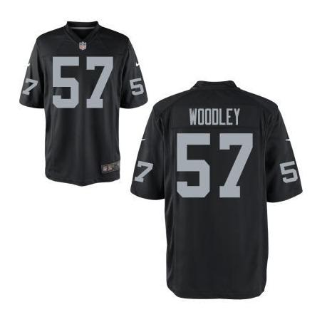 [Elite] Woodley Oakland Football Team Jersey -Oakland #57 LaMarr Woodley Jersey (Black)