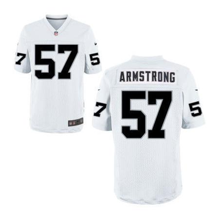 [Elite] Armstrong Oakland Football Team Jersey -Oakland #57 Ray-Ray Armstrong Jersey (White)