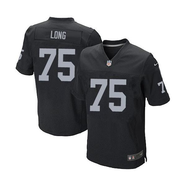 [Elite] Long Oakland Football Team Jersey -Oakland #75 Howie Long Jersey (Black)