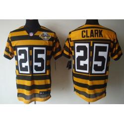 [Elite] Clark Pittsburgh Football Team Jersey -Pittsburgh #25 Ryan Clark Jersey (Yellow 80 Seasons)