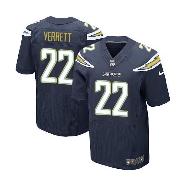 [Elite] Verrett San Diego Football Team Jersey -San Diego #22 Jason Verrett Jersey (Navy Blue)