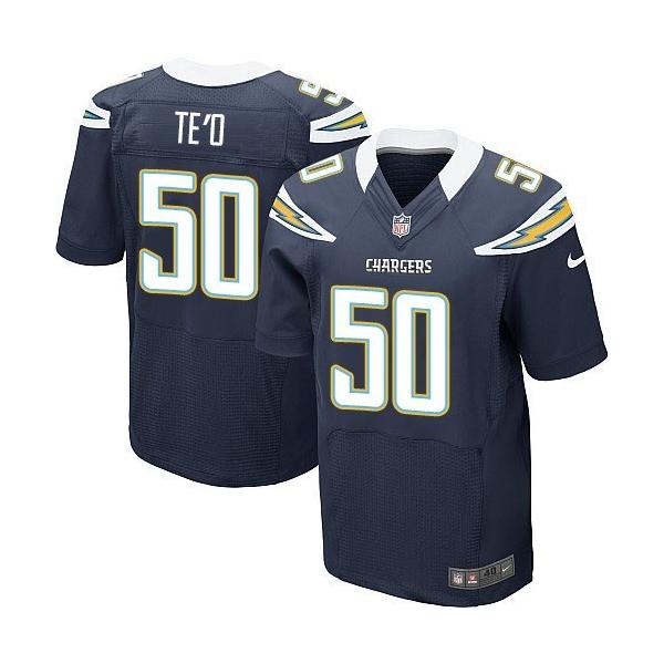 [Elite] TE'O San Diego Football Team Jersey -San Diego #50 Manti TE'O Jersey (Navy Blue)