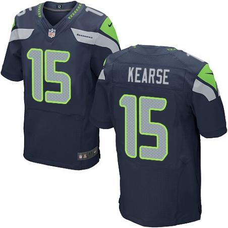 [Elite] Kearse Seattle Football Team Jersey -Seattle #15 Jermaine Kearse Jersey (Blue)