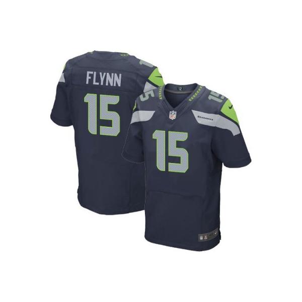 [Elite] Flynn Seattle Football Team Jersey -Seattle #15 Matt Flynn Jersey (Blue)