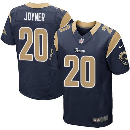 [Elite] Joyner St. Louis Football Team Jersey -St. Louis #20 Lamarcus Joyner Jersey (Blue)