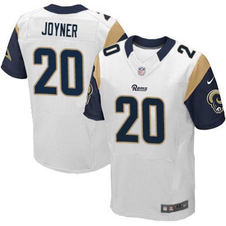 [Elite] Joyner St. Louis Football Team Jersey -St. Louis #20 Lamarcus Joyner Jersey (White)