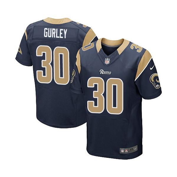 [Elite] Gurley St. Louis Football Team Jersey -St. Louis #30 Todd Gurley Jersey (Blue)