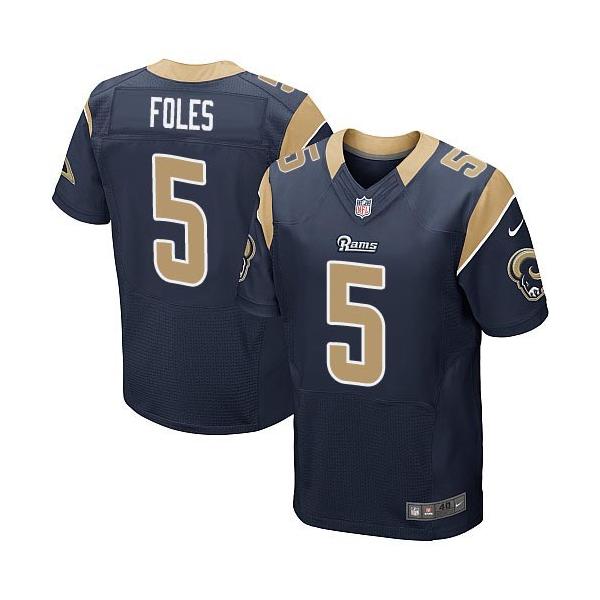 [Elite] Foles St. Louis Football Team Jersey -St. Louis #5 Nick Foles Jersey (Blue)