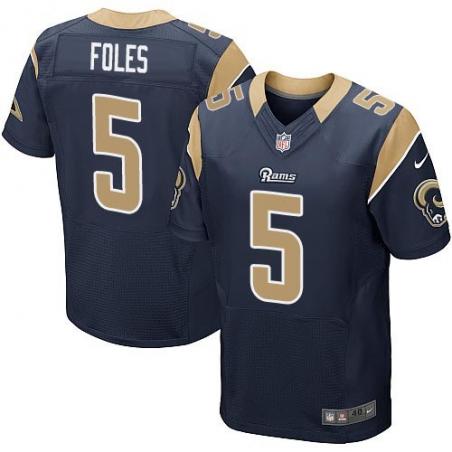 [Elite] Foles St. Louis Football Team Jersey -St. Louis #5 Nick Foles Jersey (Blue)