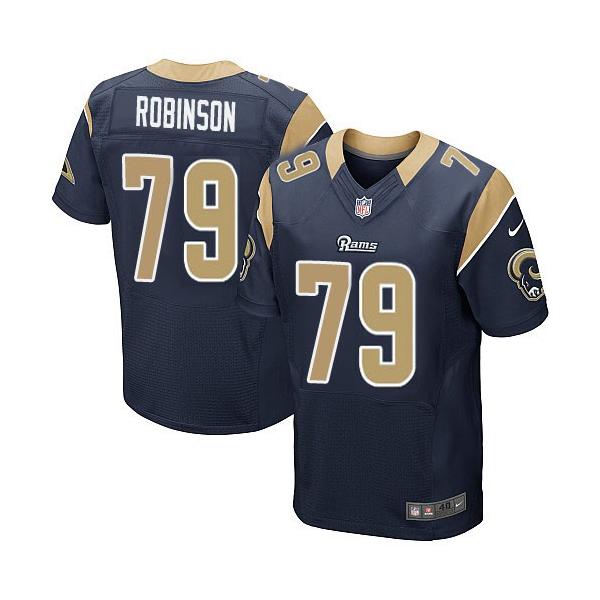 [Elite] Robinson St. Louis Football Team Jersey -St. Louis #76 Greg Robinson Jersey (Blue)