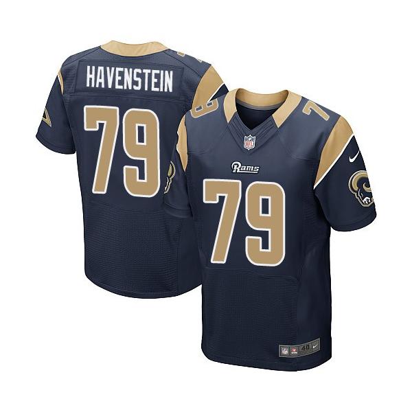 [Elite] Havenstein St. Louis Football Team Jersey -St. Louis #79 Rob Havenstein Jersey (Blue)