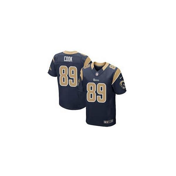 [Elite] Cook St. Louis Football Team Jersey -St. Louis #89 Jared Cook Jersey (Blue)