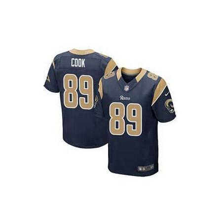 [Elite] Cook St. Louis Football Team Jersey -St. Louis #89 Jared Cook Jersey (Blue)