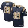 [Elite] Cook St. Louis Football Team Jersey -St. Louis #89 Jared Cook Jersey (Blue)