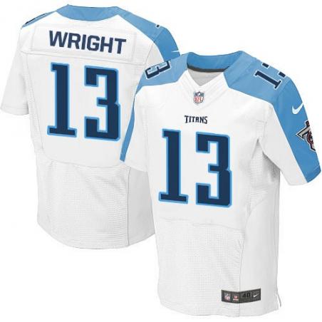 [Elite] Wright Tennessee Football Team Jersey -Tennessee #13 Kendall Wright Jersey (White)