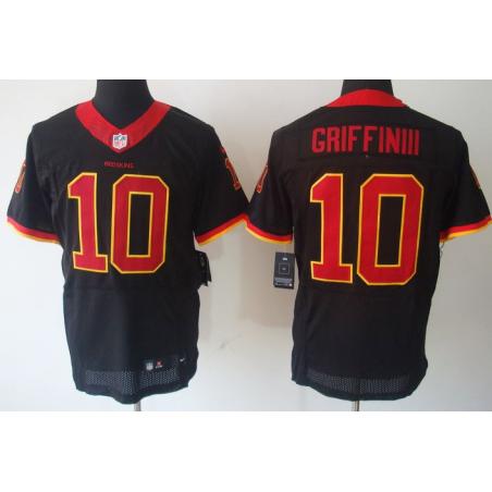 [Elite] Griffin III Washington Football Team Jersey -Washington #10 Robert Griffin III Jersey (Black)