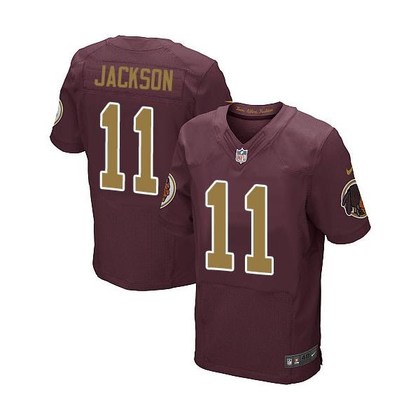 [Elite] Jackson Washington Football Team Jersey -Washington #11 DeSean Jackson Jersey (Red, gold number)