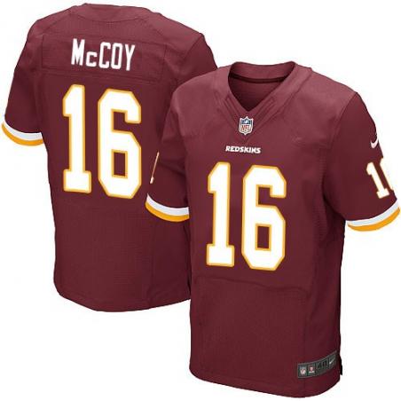 [Elite] McCoy Washington Football Team Jersey -Washington #16 Colt McCoy Jersey (Red)