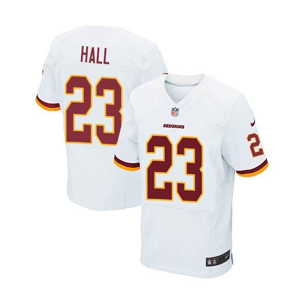 [Elite] Hall Washington Football Team Jersey -Washington #23 DeAngelo Hall Jersey (White)