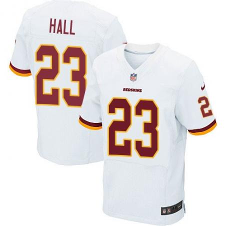 [Elite] Hall Washington Football Team Jersey -Washington #23 DeAngelo Hall Jersey (White)