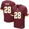 [Elite] Green Washington Football Team Jersey -Washington #28 Darrell Green Jersey (Red)