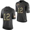 [Mens/Womens/Youth]Flores Kansas City Football Team Jerseys -Kansas City #12 Tom Flores Salute To Service Jersey